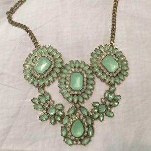 Mint green statement necklace